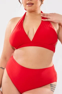 Sculpting Halter Neck Bikini Top|In The Style