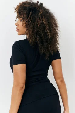 Sculpting Short Sleeve Crew Neck T-Shirt|Fits Sale
