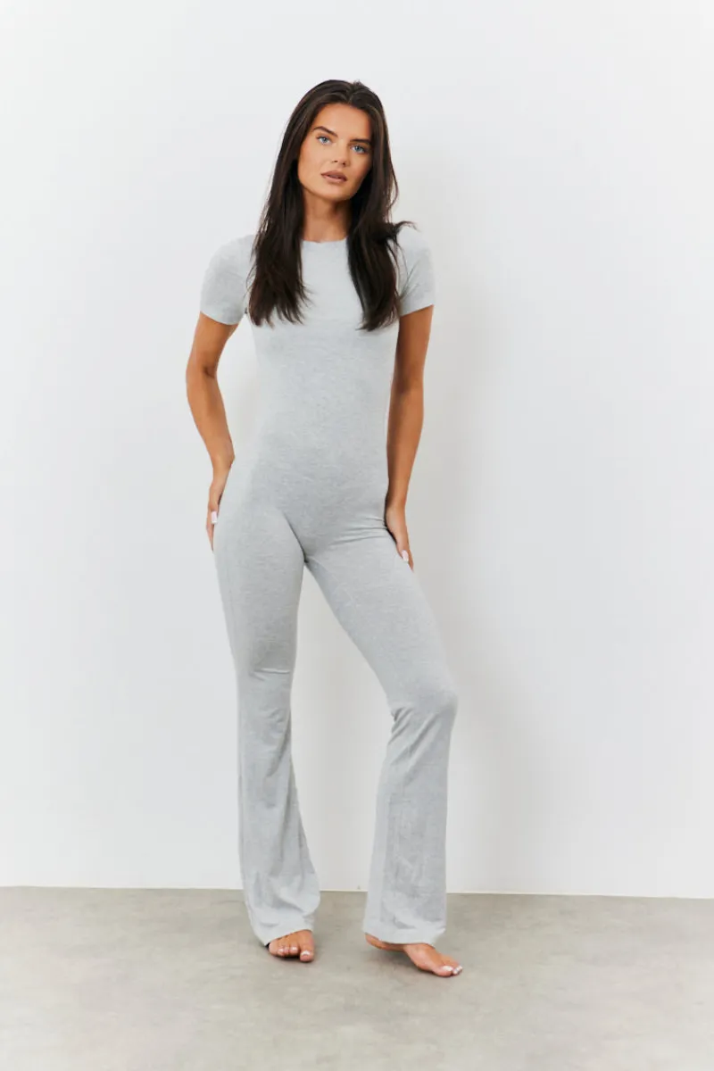 Sculpting Short Sleeve Wide Leg Jumpsuit|Fits Online