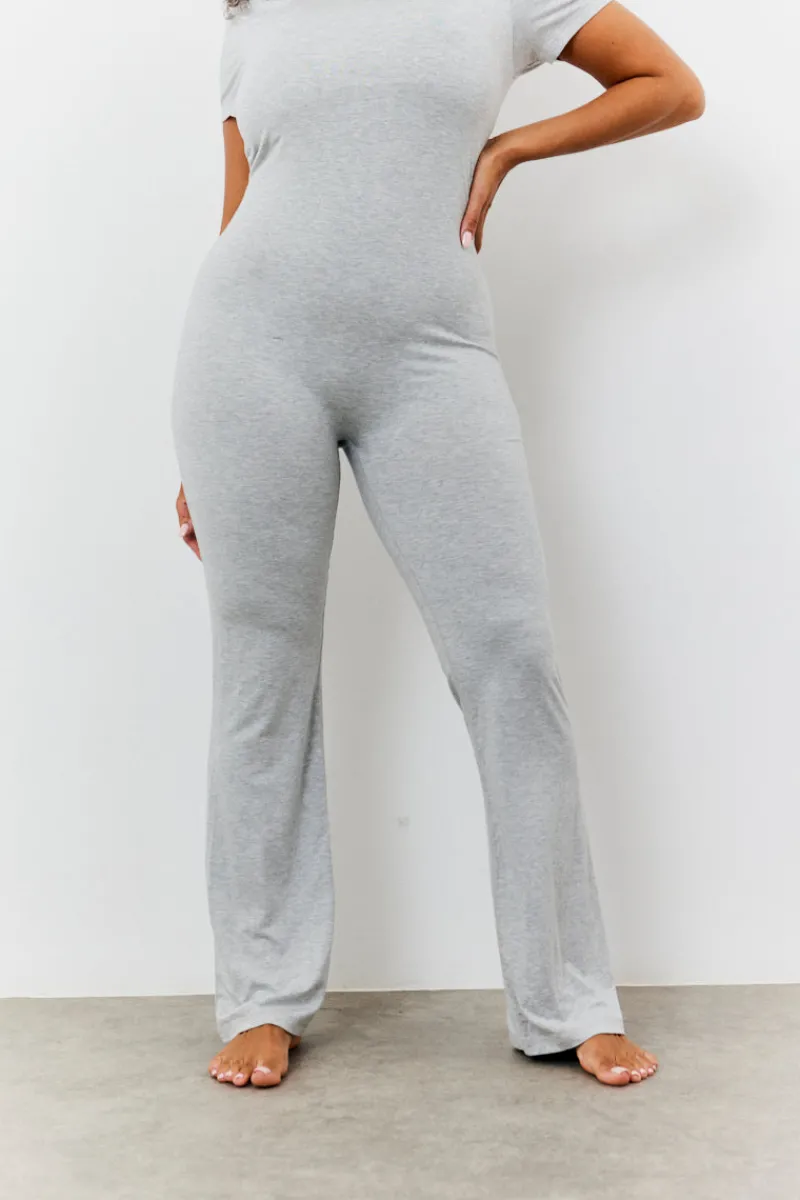 Sculpting Short Sleeve Wide Leg Jumpsuit|Fits Online