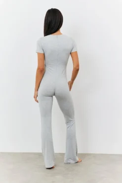 Sculpting Short Sleeve Wide Leg Jumpsuit|Fits Online