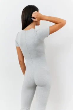 Sculpting Short Sleeve Wide Leg Jumpsuit|Fits Online