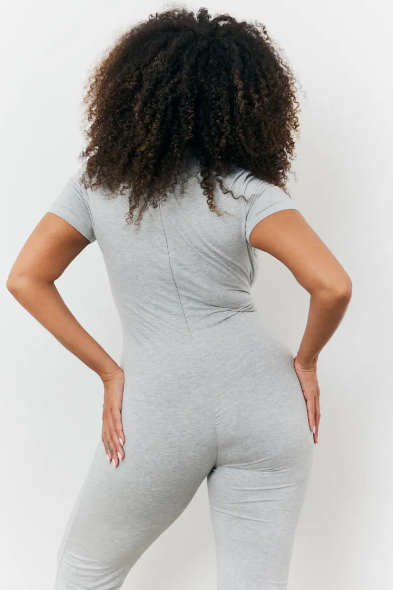 Sculpting Short Sleeve Wide Leg Jumpsuit|Fits Online