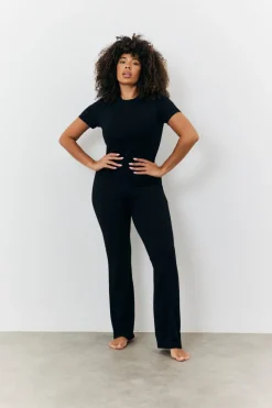 Sculpting Short Sleeve Wide Leg Jumpsuit|In the Style New