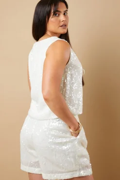 Sequin Shorts|In The Style Discount