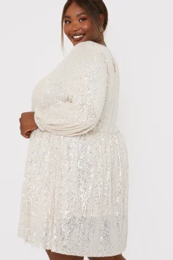 Sequin Smock Mini Dress|In the Style Outlet