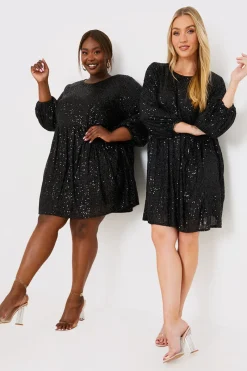 Sequin Smock Mini Dress|In the Style Outlet