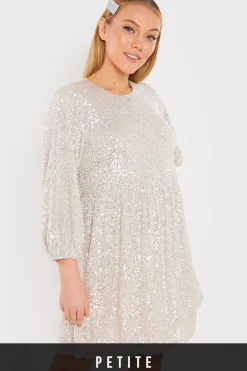 Sequin Smock Mini Dress|In the Style Outlet