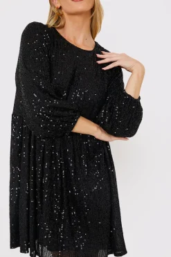 Sequin Smock Mini Dress|In the Style Outlet