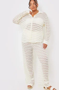 Sheered Chevron Oversized Shirt|In the Style Outlet