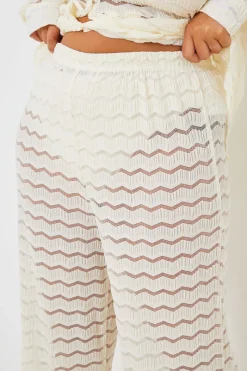 Sheered Chevron Wide Leg Trousers|In the Style Best