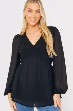Shirred Bust Smock Top|In the Style New