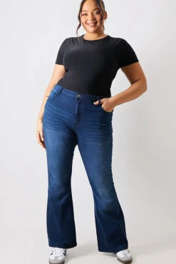 Short Sleeve Double Layer Slinky Bodysuit|In The Style Sale