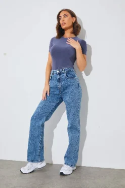 Short Sleeve Double Layer Slinky Bodysuit|In The Style Sale