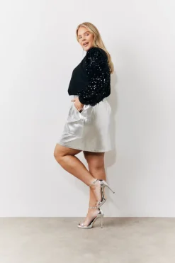 Metallic Mini Skirt|In the Style Best
