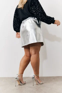 Metallic Mini Skirt|In the Style Best