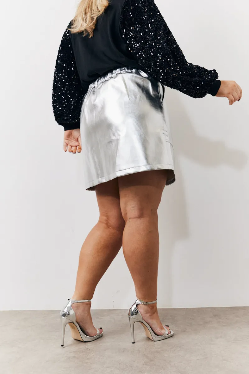 Metallic Mini Skirt|In the Style Best