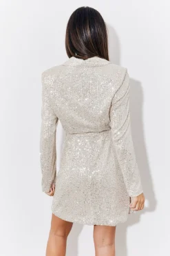 Sequin Belted Blazer Dress|In the Style New