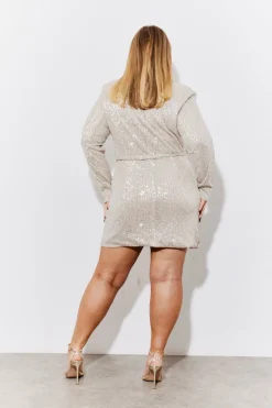 Sequin Belted Blazer Dress|In the Style New