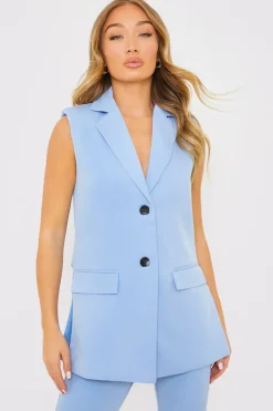 Sleeveless Oversized Blazer|In the Style Online