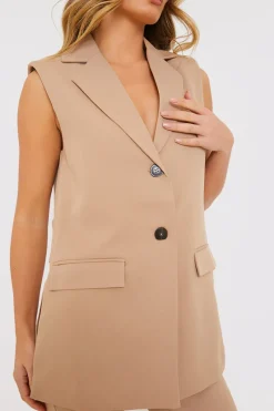 Sleeveless Oversized Blazer|In the Style Online