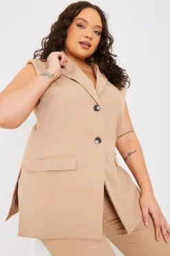 Sleeveless Oversized Blazer|In the Style Online