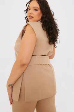 Sleeveless Oversized Blazer|In the Style Online