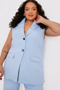Sleeveless Oversized Blazer|In the Style Online