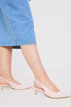 Slingback Pointed Kitten Heels|In The Style Outlet