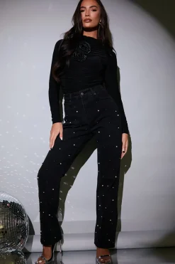 Slinky Detachable Corsage Ruched Bodysuit|In the Style Online