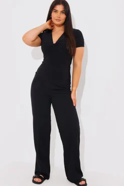 Slinky Twist Front Short Sleeve Top|In The Style