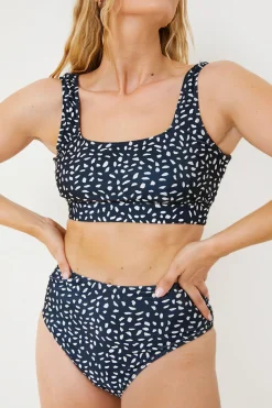 Smudge Spot Print High Waist Bikini Bottoms|In the Style Hot