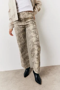 Snake Print Straight Leg Jeans|In The Style Best