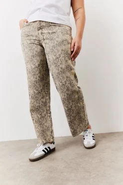Snake Print Straight Leg Jeans|In The Style Best