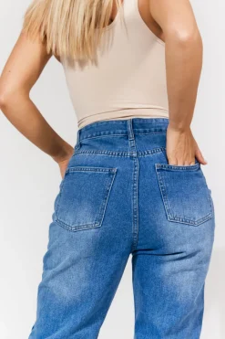 Sofia Straight Leg Mom Jeans|In The Style Clearance