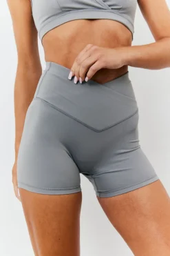 Soft Touch Cross Over Waist Cycling Shorts|In the Style Online