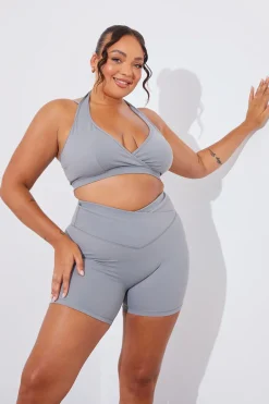 Soft Touch Cross Over Waist Cycling Shorts|In the Style Online
