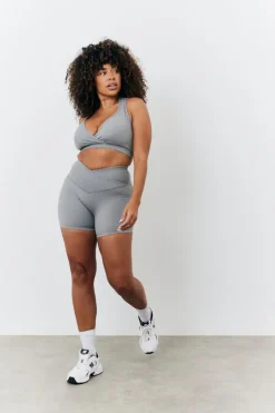 Soft Touch Cross Over Waist Cycling Shorts|In the Style Online