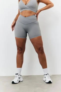 Soft Touch Cross Over Waist Cycling Shorts|In the Style Online