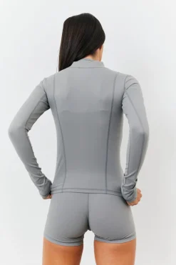 Soft Touch Seam Detail Zip Through Jacket|In the Style New