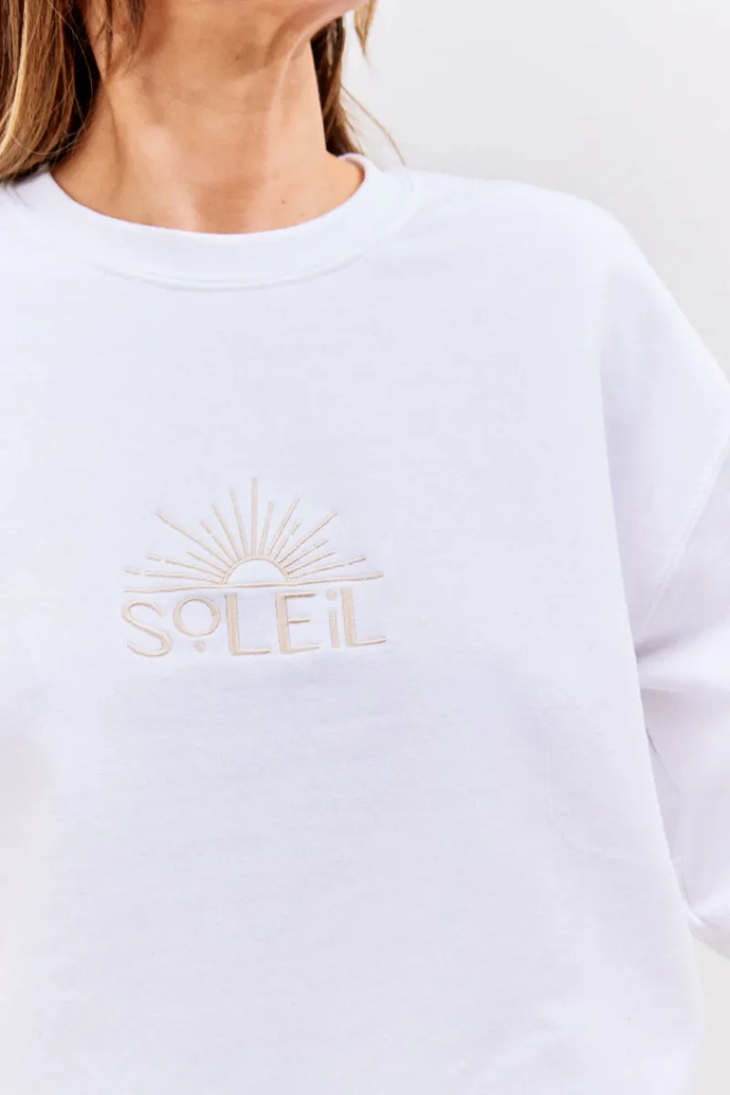 Soleil Graphic Crew Neck Jersey Sweatshirt|In The Style Best