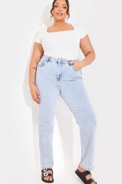 Square Neck Fitted Top|In The Style