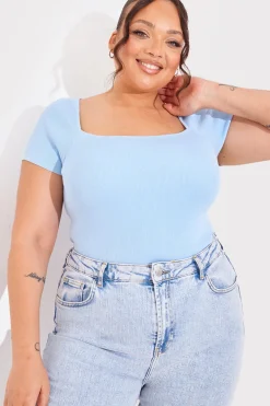 Square Neck Fitted Top|In The Style