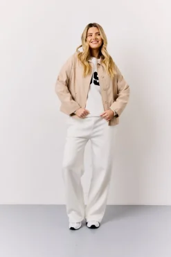 Button Front Pocket Detail Jacket|In the Style