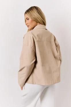 Button Front Pocket Detail Jacket|In the Style