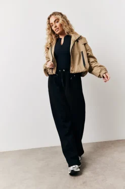 Hooded Cropped Windbreaker Jacket|In the Style New