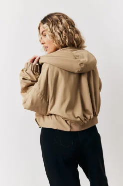 Hooded Cropped Windbreaker Jacket|In the Style New