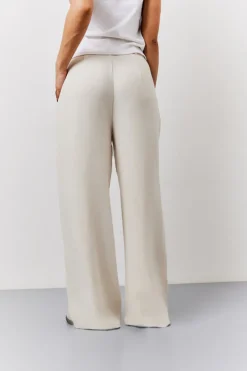 Linen Blend Tailored Wide Leg Trouser|In the Style Sale