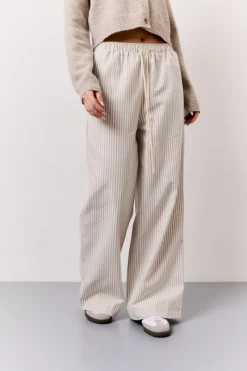 Linen Look Stripe Trouser|In the Style Outlet