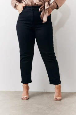 Straight Leg High Rise Ankle Grazer Jeans|In The Style Best